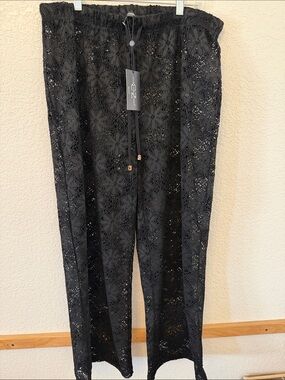 Collection B Black Lace Drawstring Skirt